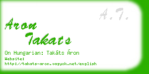 aron takats business card